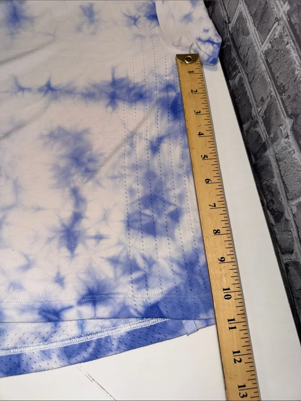 Lululemon Tie-Dye Blue Short-Sleeve cropped Shirt